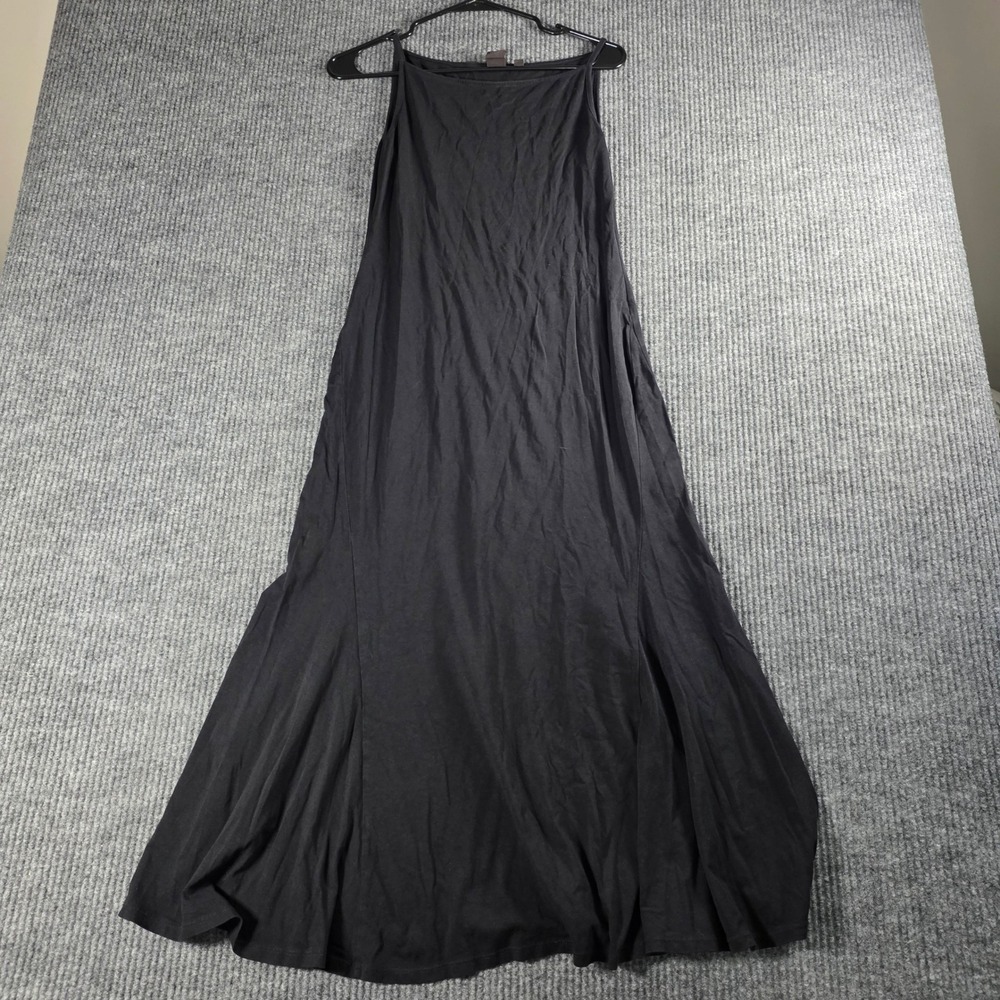 Uniqlo Hana Tajima Black Sleeveless Boat Neck Jersey Maxi Dress Womens Small